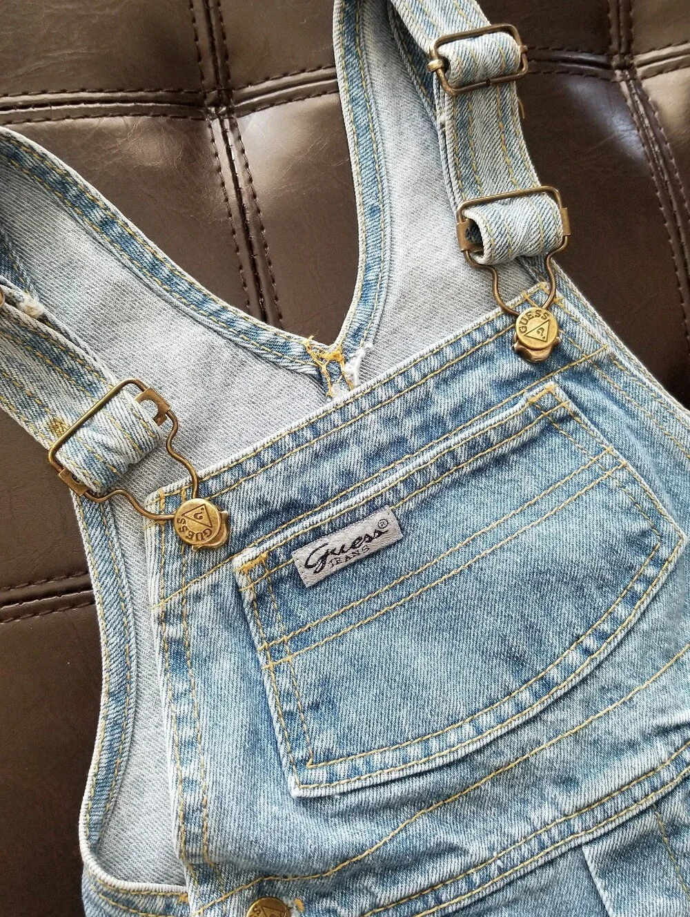 ❗Vintage Infant Guess Jeans Denim Shortalls 3Y❗